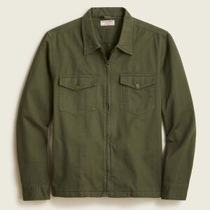 J. Crew Wallace & Barnes Zip-Front Twill Workshirt Jacket Small